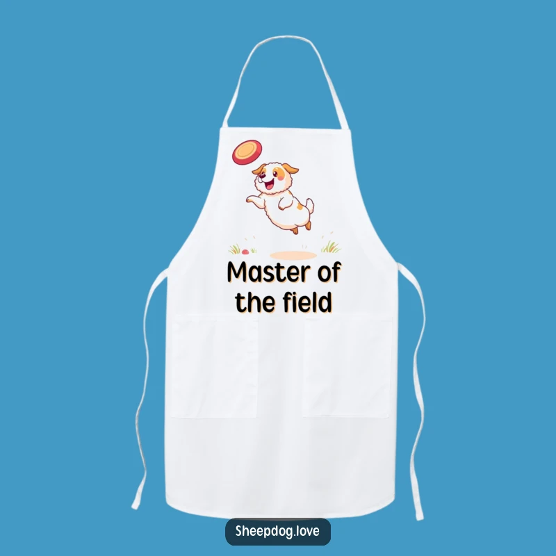 Funny Sheepdog Apron: Determined Chef, Kitchen Fun Funny Gift