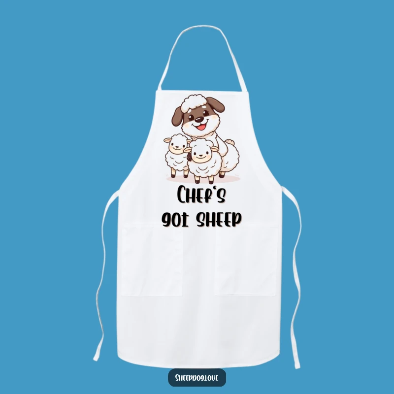 Funny Sheepdog Herder Apron: Grinning Character Kitchen Fun, Great Farm Gift