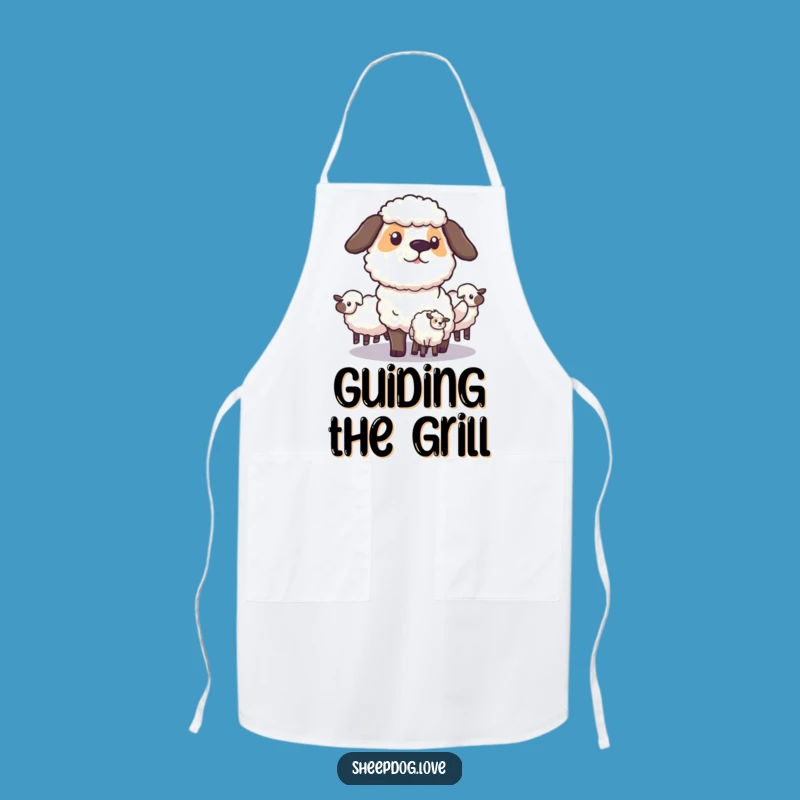 Funny Sheepdog Herding Apron: Cook with Precision and Canine Style