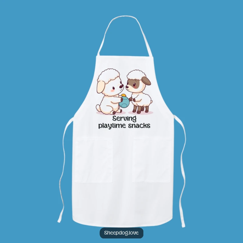 Funny Sheepdog Lamb Apron: Playful Pals Kitchenwear, Perfect Funny Farm Gift