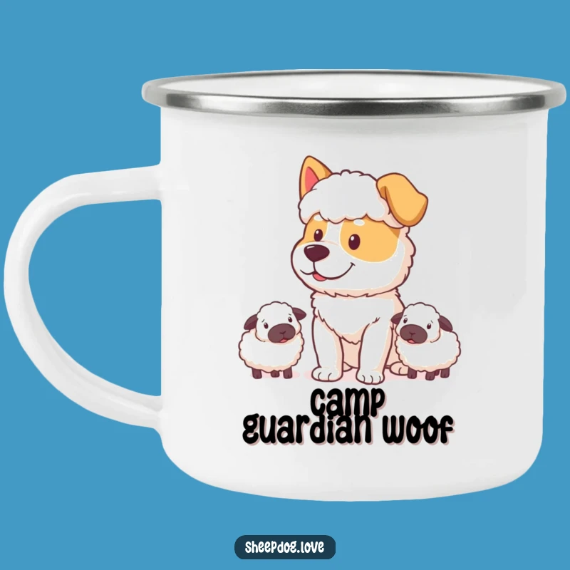 Funny Sheepdog Camping Mug: Determined Happy Watcher, Durable and Hilarious Drinkware