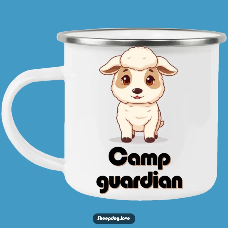 Funny Gentle Guard Sheepdog Camping Mug - Loyal Drinkware for Outdoor Adventures