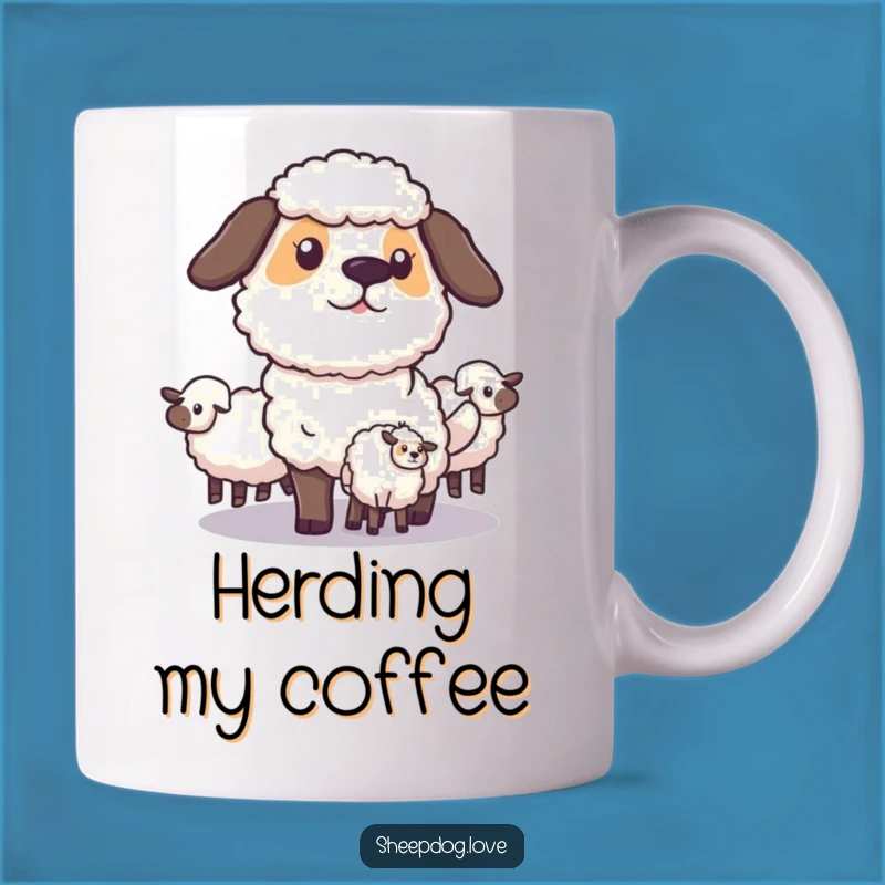 Funny Sheepdog Herding Mug: Strategic Pups and a Hilarious Gift