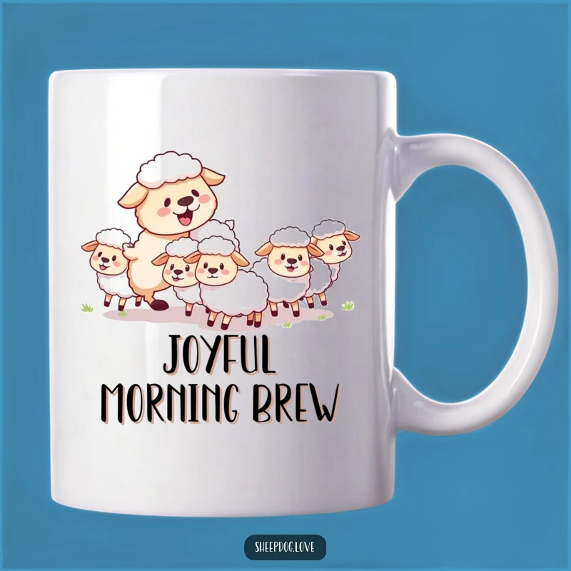 Funny Sheepdog Mug: Joyful Herder Dog is a Perfect Gift for Lovers