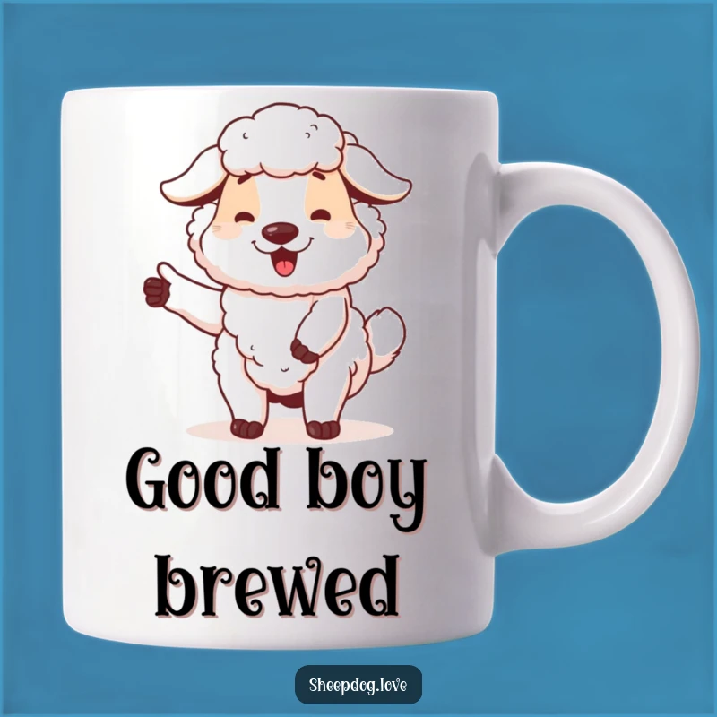 Funny Sheepdog Mug: Proud Wagging Tail, Perfect Gift for Dog Lovers