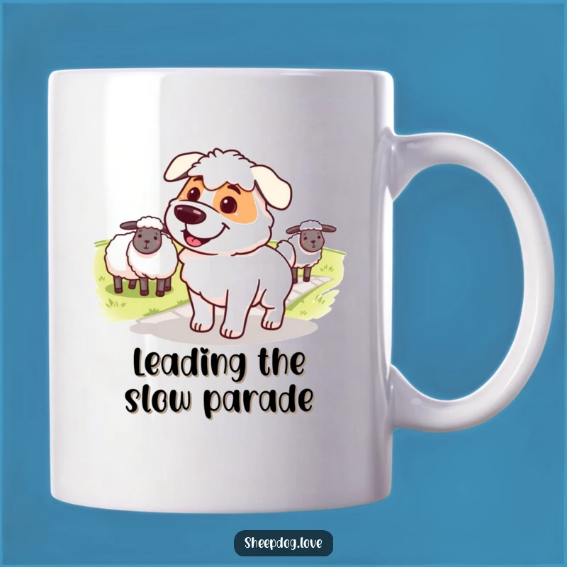 Funny Determined Sheepdog Mug: Gift for Focused Dog Lovers