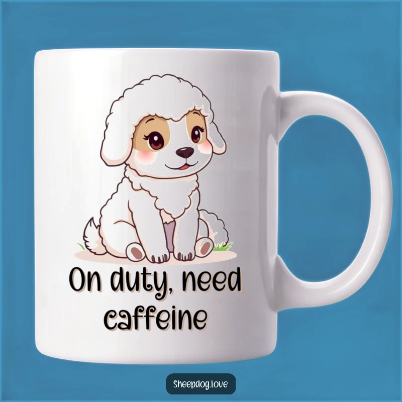 Funny Sheepdog Watcher Mug: Calm Guardian Gift for Dog Lovers
