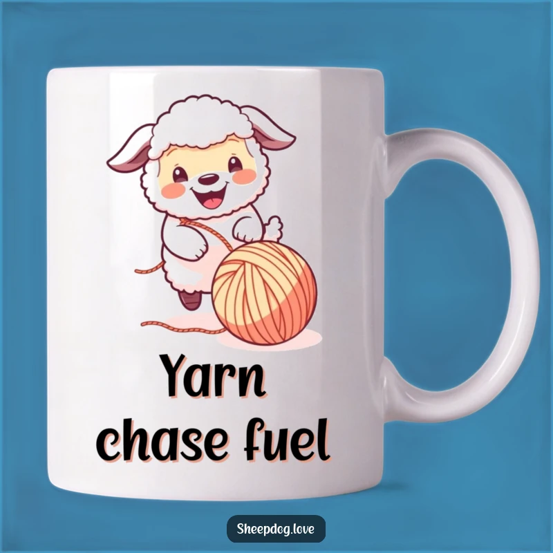 Funny Sheepdog Yarn Ball Mug: Adorable Canine Chaos and a Great Gift