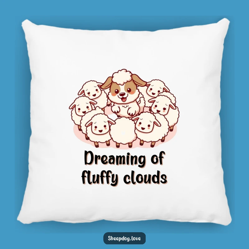 Funny Sheepdog Herding Pillow - Soft and Hilarious Gift for Cozy Cuddles
