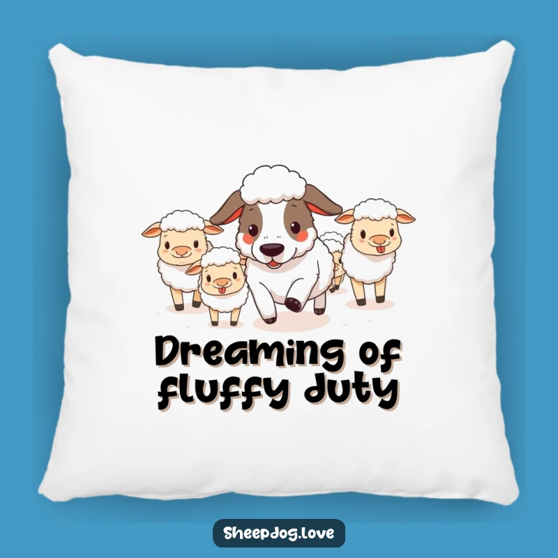 Funny Sheepdog Herding Pillow - Comfy and Hilarious Accent Decor Gift