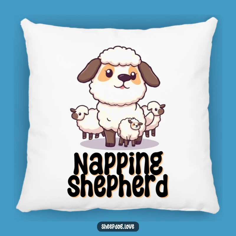 Funny Sheepdog Herding Pillow: Cozy Comfort with Strategic Canine Charm