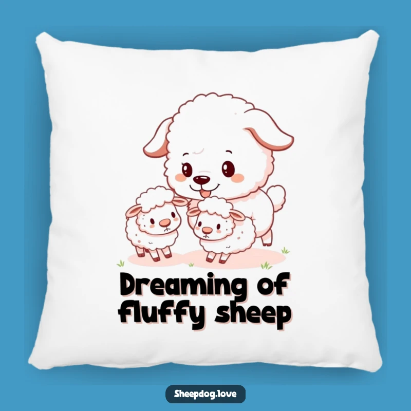 Funny Sheepdog Herding Pillow: Cozy Companion, Adorable Dog Gift