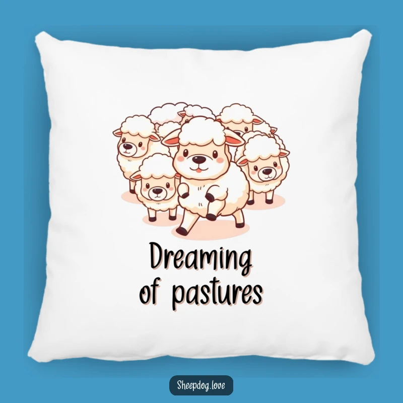 Funny Sheepdog Herding Pillow: Cozy Farm Fun for Your Home