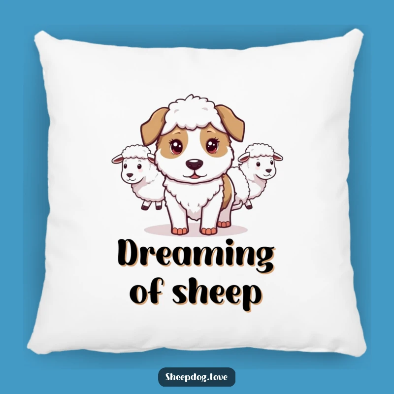 Funny Sheepdog Pillow: Cozy and Hilarious Cushion for Determined Couch Potatoes!
