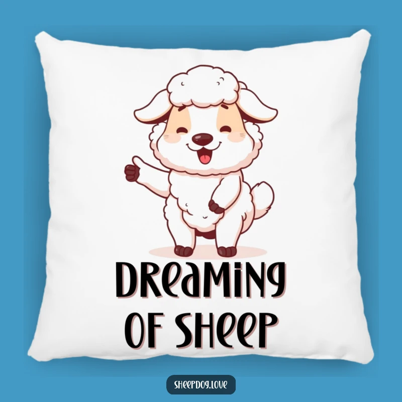 Funny Sheepdog Pillow: Proud Wagging Tail, Cozy and Heartwarming Accent
