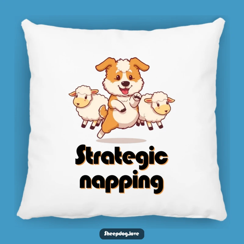 Funny Sheepdog Pillow: Swift Maneuver Accent, Dynamic and Cozy Decor