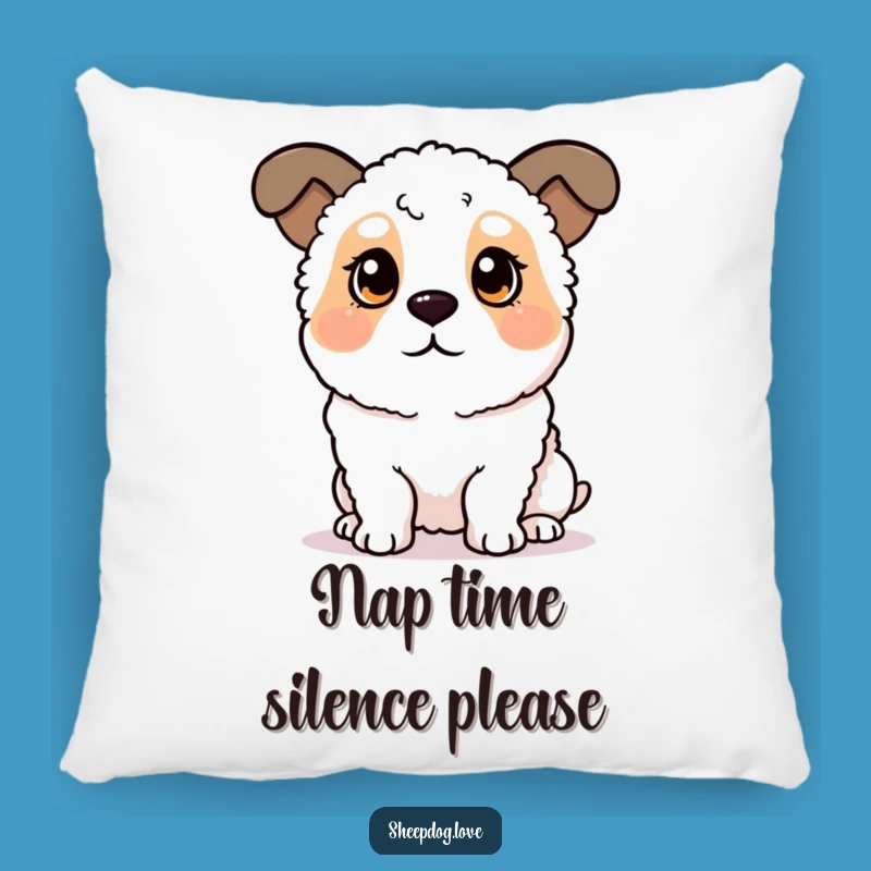 Funny Sheepdog Pillow: Perked Ears Listening, Soft & Hilarious Home Accent
