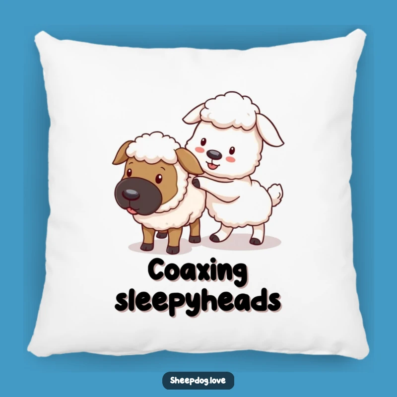 Soft Funny Sheepdog Pillow: Huggable Playfulness and Comfort