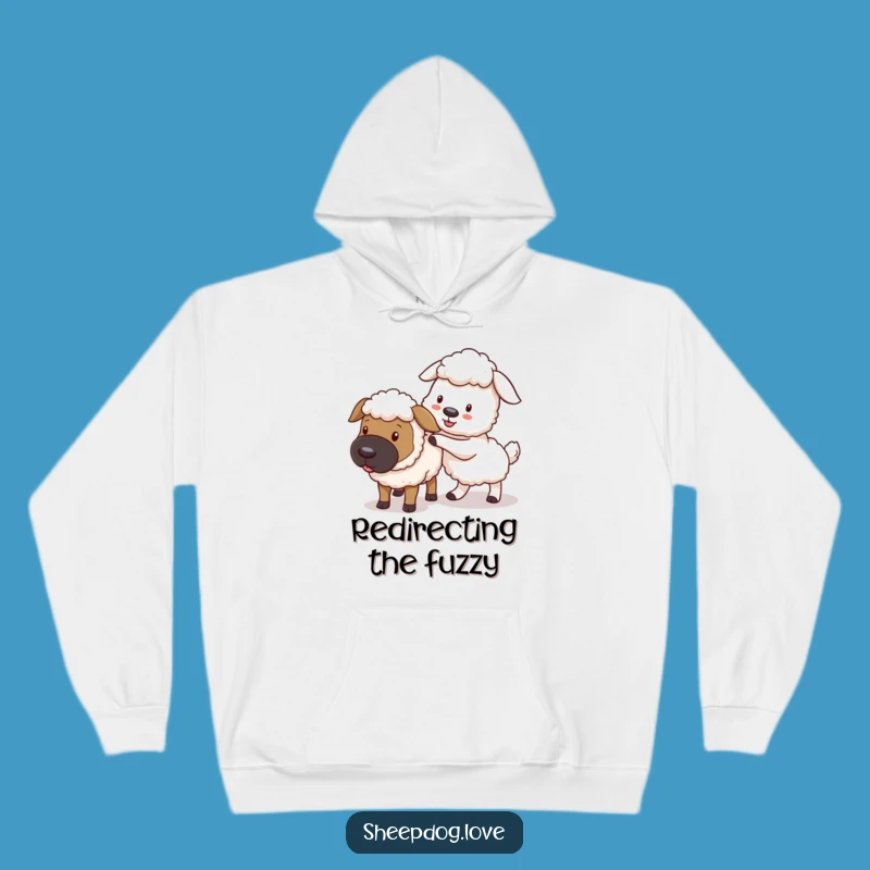 Cozy Funny Sheepdog Hoodie: Warmth for Playful Nudges