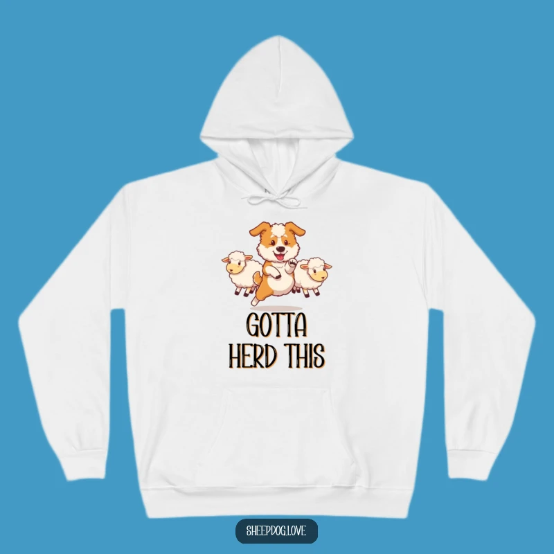 Funny Sheepdog Hoodie: Swift Maneuver Action, Cozy and Dynamic Wear