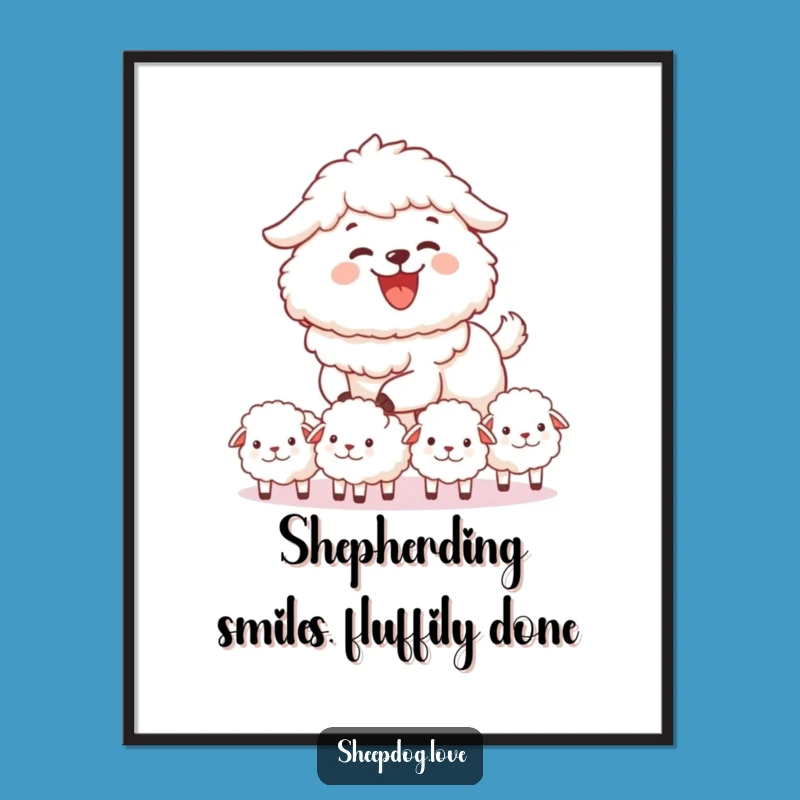 Free Printable Sheepdog Art: Funny Downloadable Wall Decor for Dog Lovers