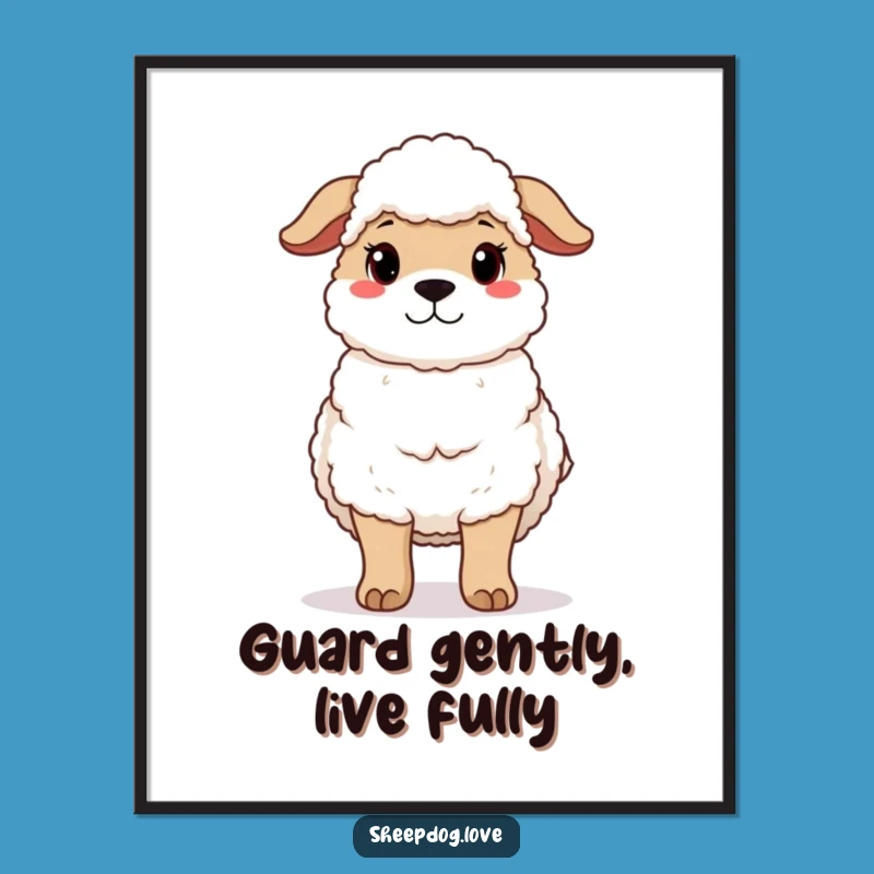 Free Printable Sheepdog Wall Art: Gentle Downloadable Decor for Peaceful Spaces