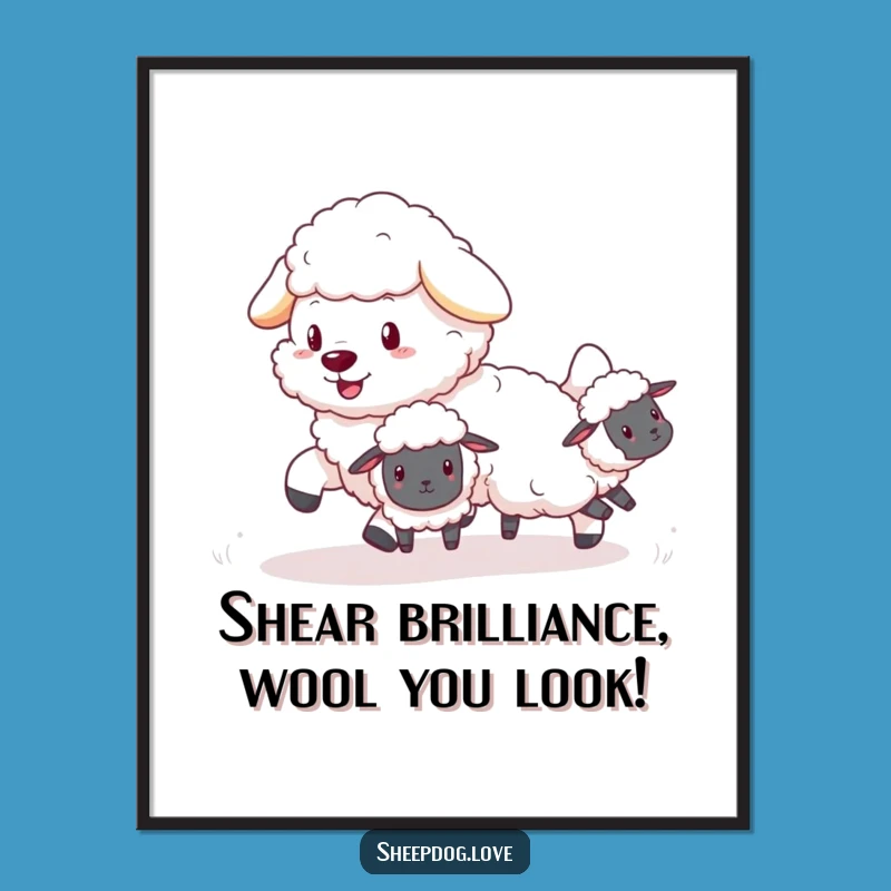 Free Printable Sheepdog Wall Art: Hilarious Herding Scene, Downloadable Art for Your Home