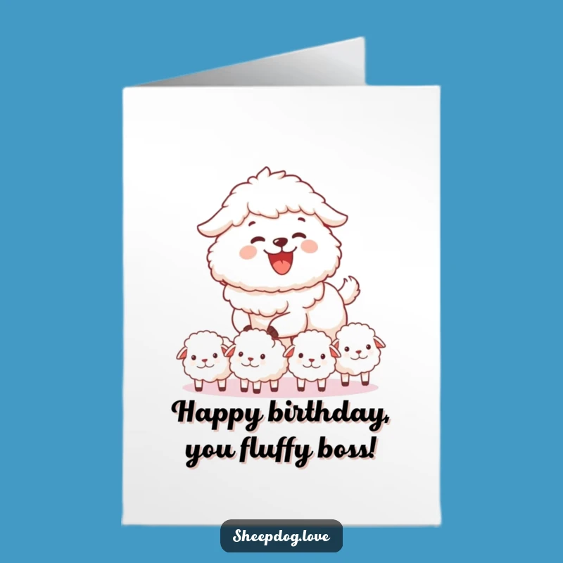 Free Printable Sheepdog Birthday Card: Funny Downloadable Gift for Dog Lovers
