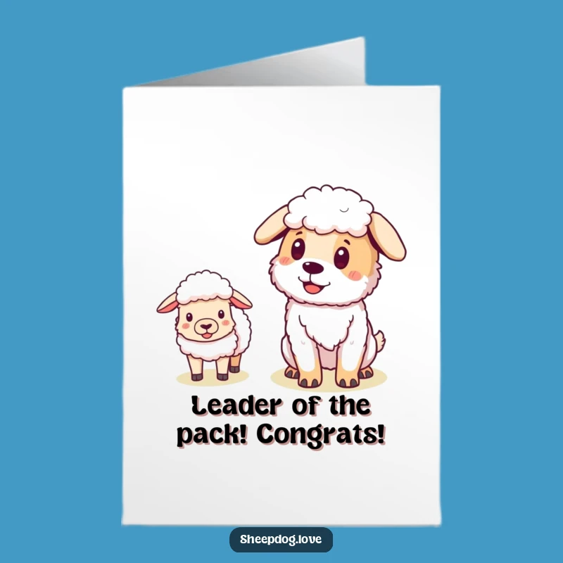 Free Printable Sheepdog Congrats Card - Content Leader Downloadable
