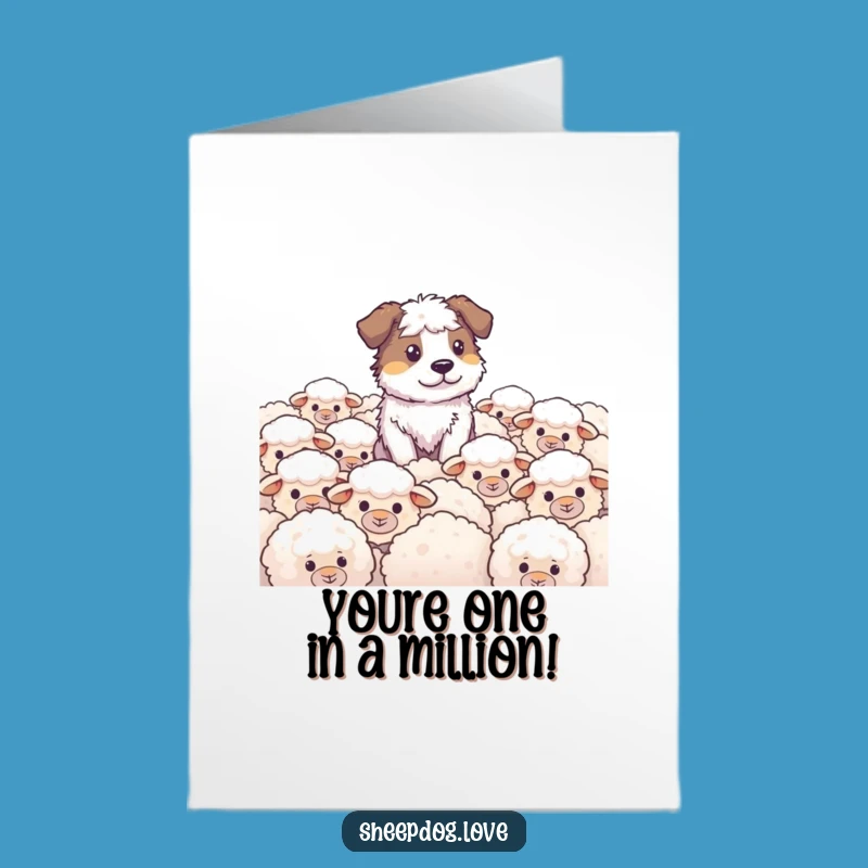 Free Printable Sheepdog Congrats Card: Funny Downloadable Gift for Achievements