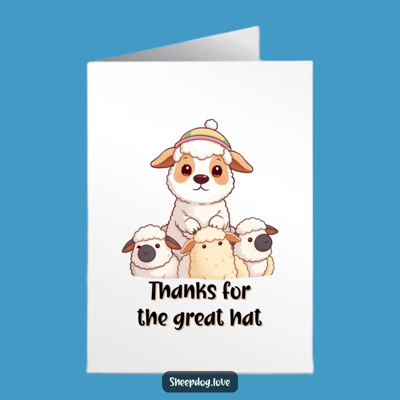 Free Printable Thank You Card: Grateful Guardian Sheepdog - Funny Downloadable Gift
