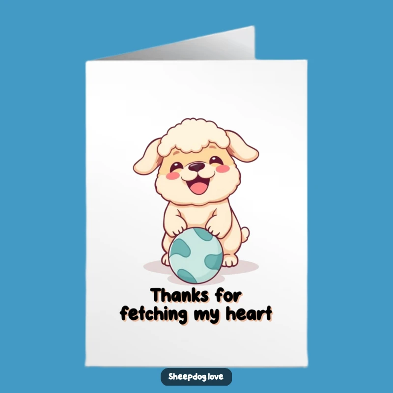 Free Printable Thank You Card: Adorable Sheepdog's Thanks - Sweet Downloadable