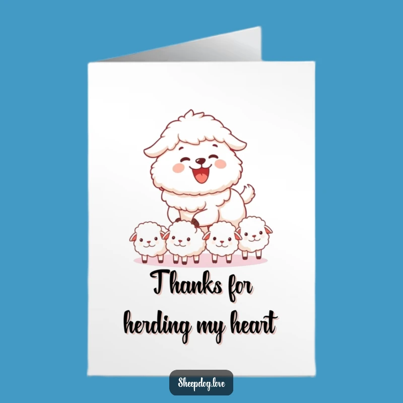 Free Printable Sheepdog Thank You Card: Charming Downloadable Gift for Dog Fans