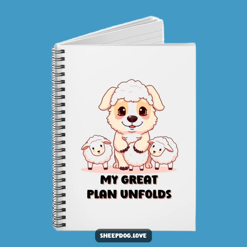 Funny Sheepdog Notebook: Focused Herder Dog Journal for Notes