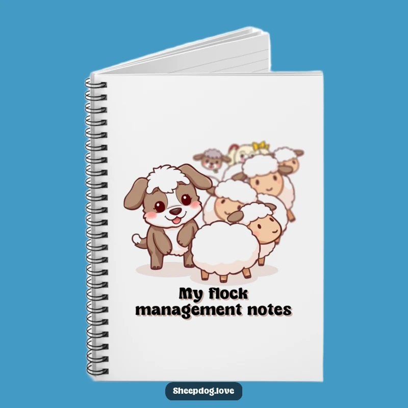 Funny Sheepdog Notebook: Playful Notes, Organized Funny Gift