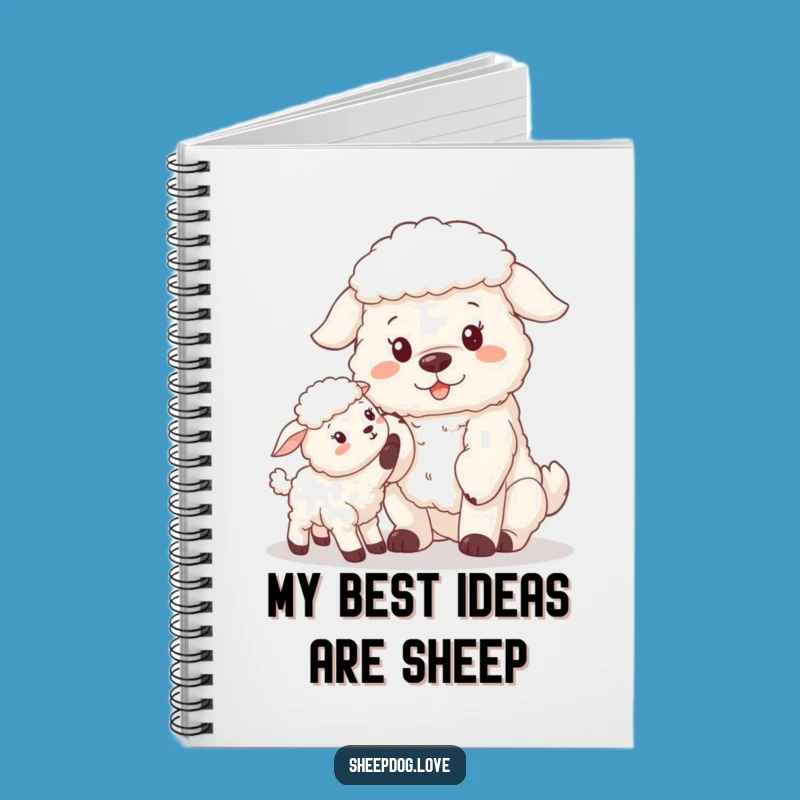 Funny Sheepdog Lamb Notebook: Jot Down Notes with Farm Friends