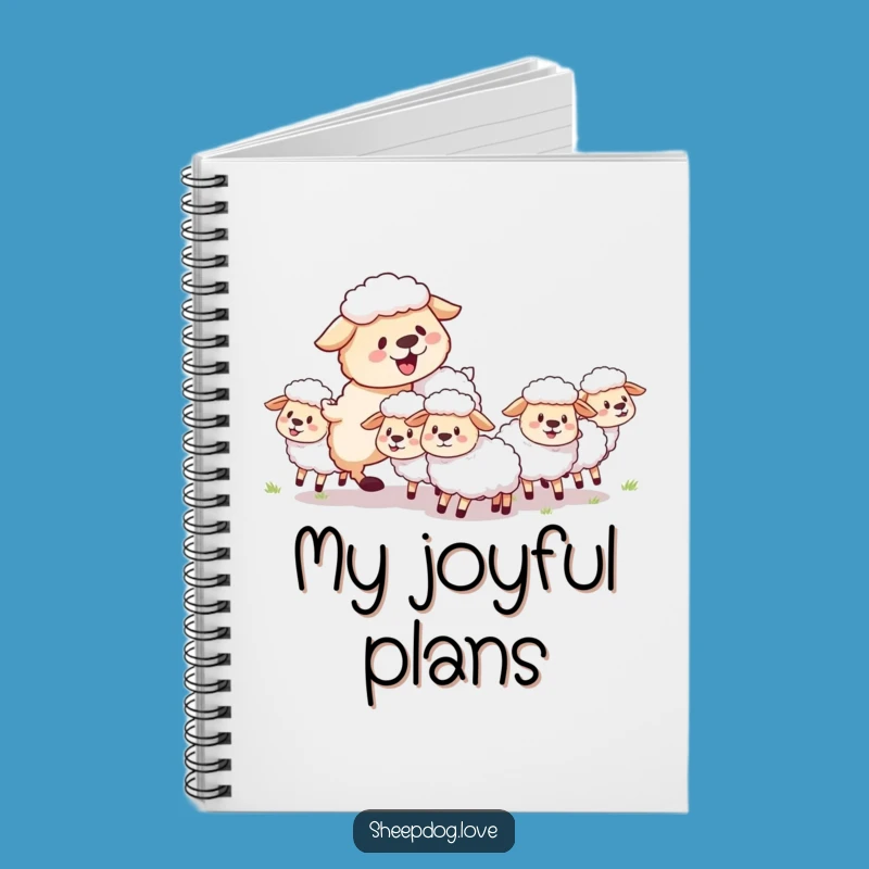 Funny Sheepdog Notebook: Joyful Herder Dog Journal for Notes