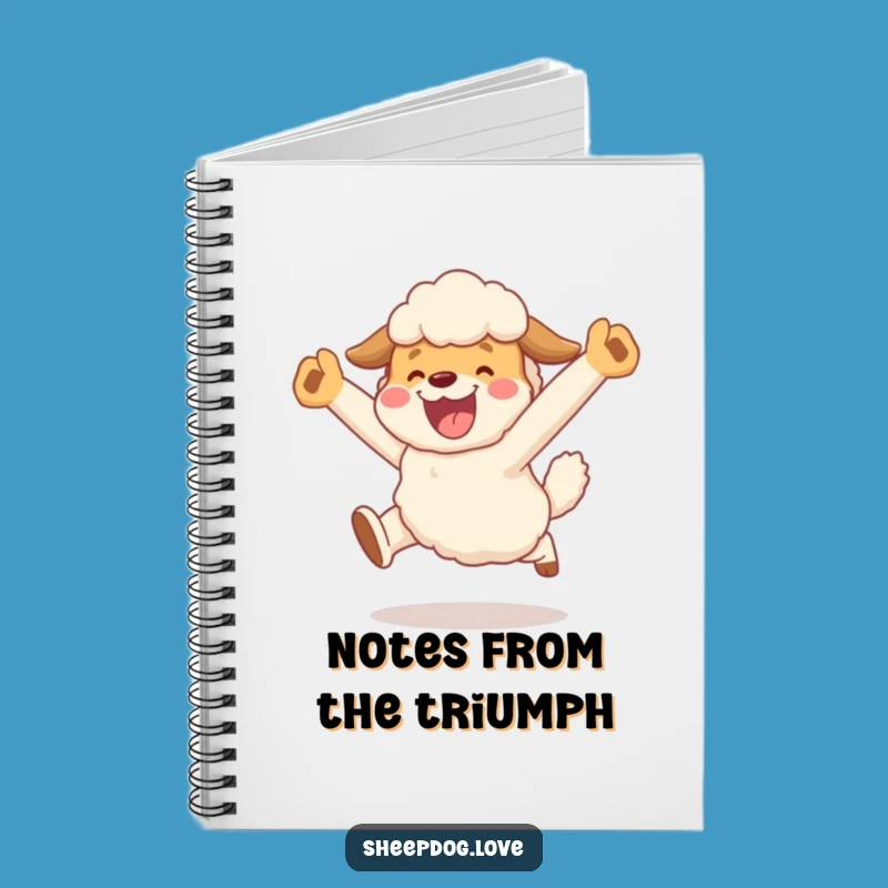 Funny Sheepdog Celebration Notebook: Joyful Leap Journal - Great Funny Gift!
