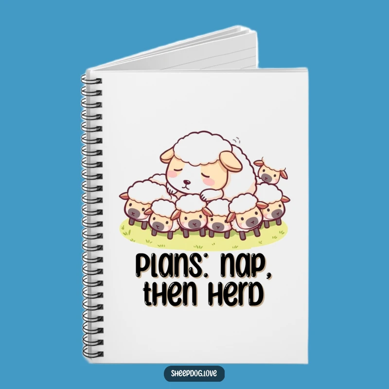 Funny Sheepdog Nap Notebook: Peaceful Shepherd Dog Journal Gift