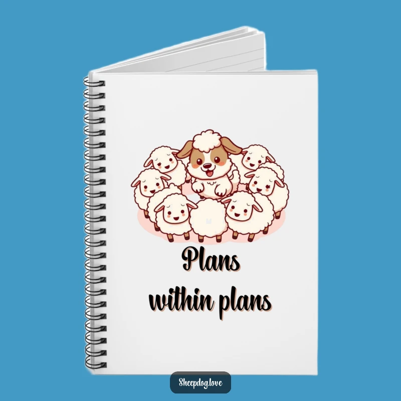 Funny Sheepdog Herding Notebook - Hilarious Gift for Cute Note-Taking