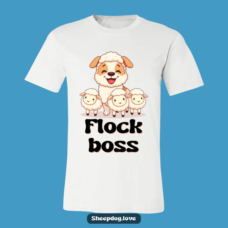 Funny Grinning Sheepdog T-Shirt - Hilarious Herding Dog Apparel