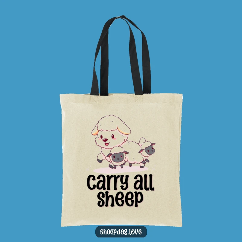 Funny Sheepdog Tote Bag: Fluffy Herder of Bouncing Sheep, Durable and Hilarious Shopping Companion
