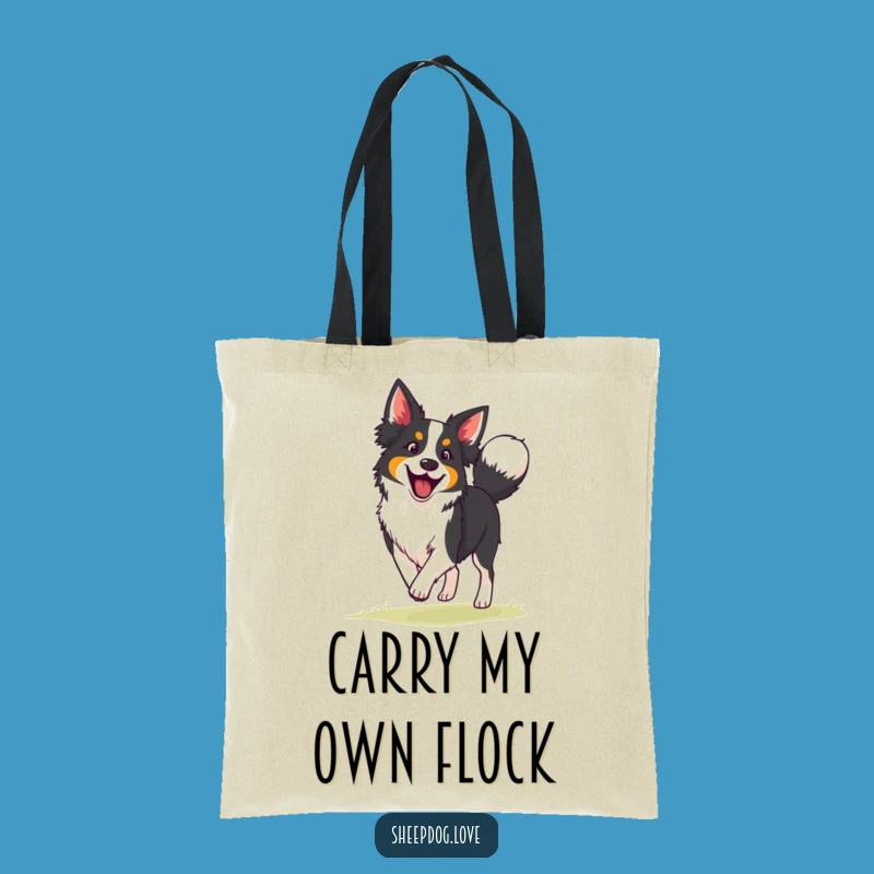 Funny Border Collie Tote Bag: Enthusiastic Herder Dog Bag is a Great Gift