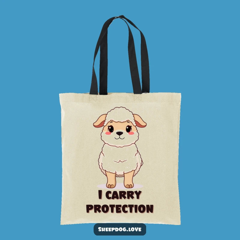 Funny Protective Sheepdog Tote Bag - Carry Your Trusty Companion