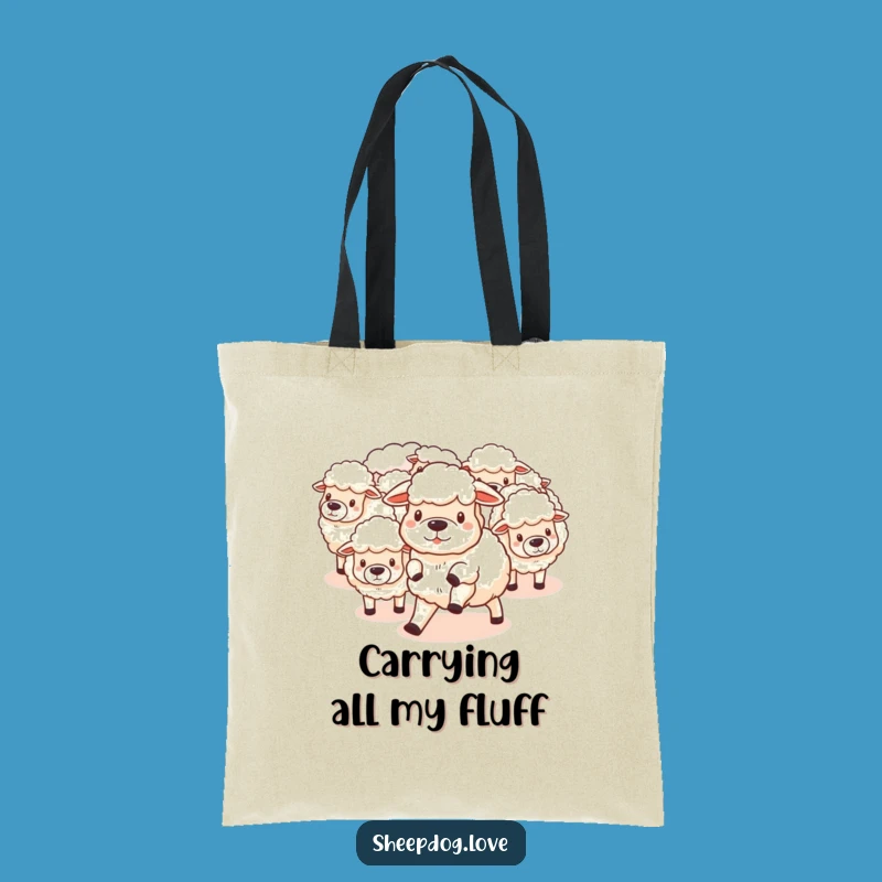 Funny Sheepdog Herding Tote Bag: Carry Your Flock with Fun!