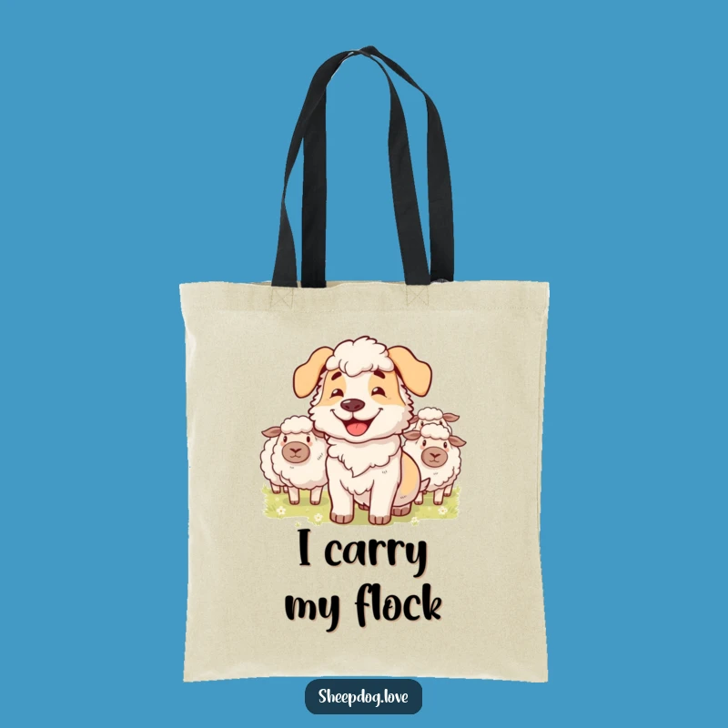 Funny Sheepdog Herder Tote Bag - Carry Your Pack with Pride