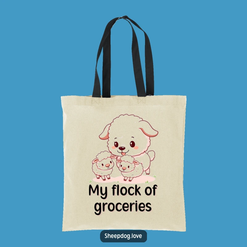 Funny Sheepdog Herding Tote Bag: Carry Your Essentials with Playful Pup Power